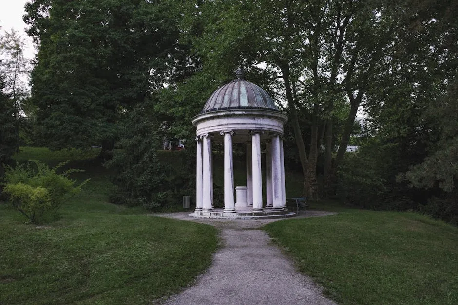 Historic Gazebo in Lush Green Park Setting