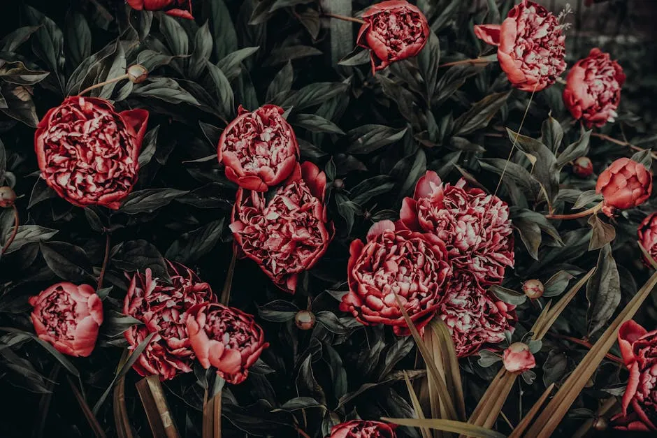Photo of Red Peonies Painting