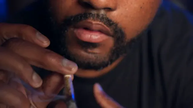 Horizontal video: A man smoking cannabis 7667615. Duration: 8 seconds. Resolution: 3840x2160