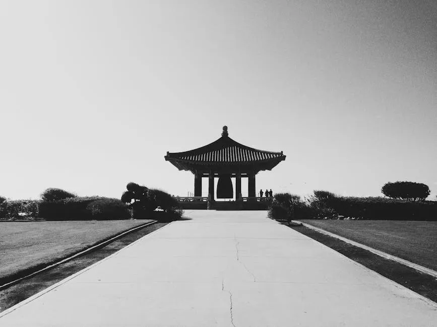 Grayscale Photography of Pagoda Temple