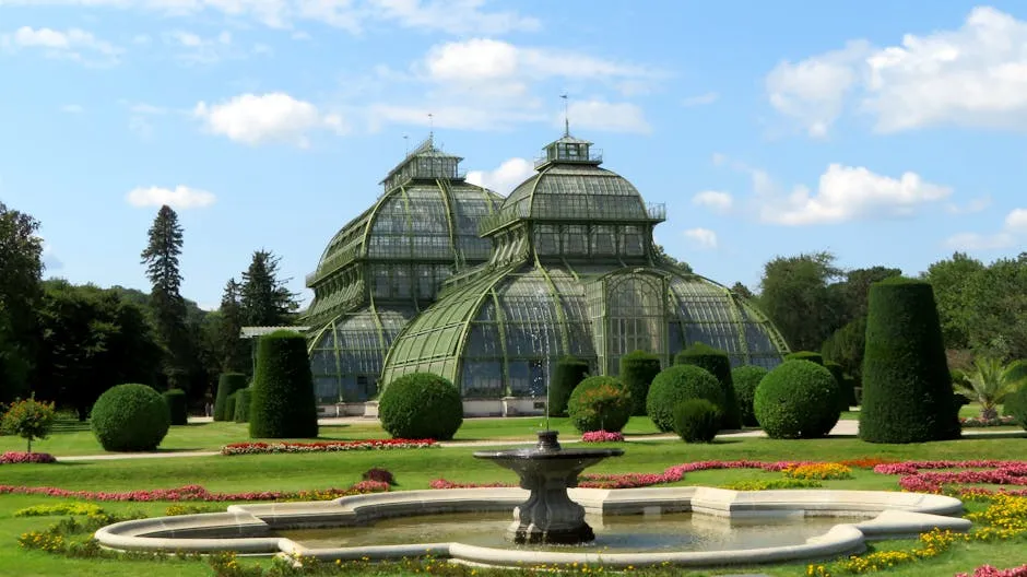 Stunning Glasshouse at Schönbrunn Palace Gardens