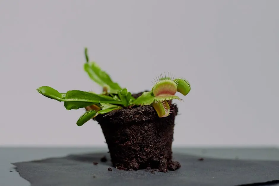 Studio shot of Venus flytrap (Dionaea muscipula)