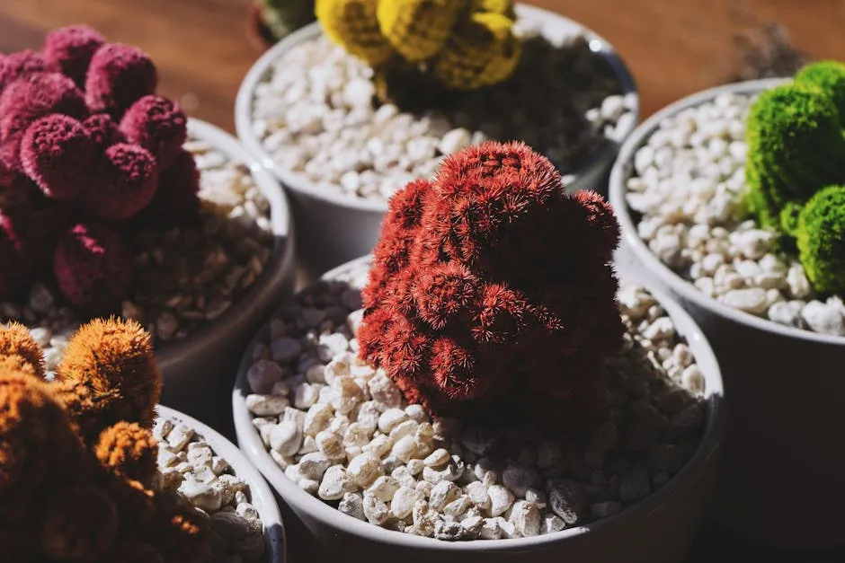 Five Assorted-color Succulent Plants in Pots