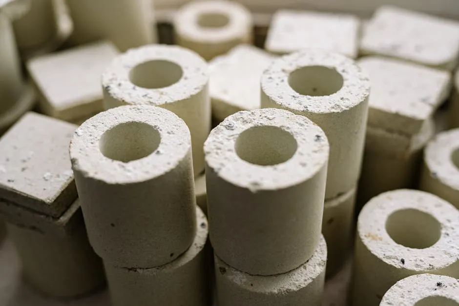 Pieces of Concrete Tube Like Materials in Piles