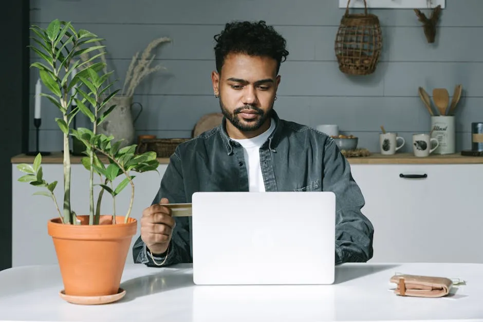 A Man Shopping Online