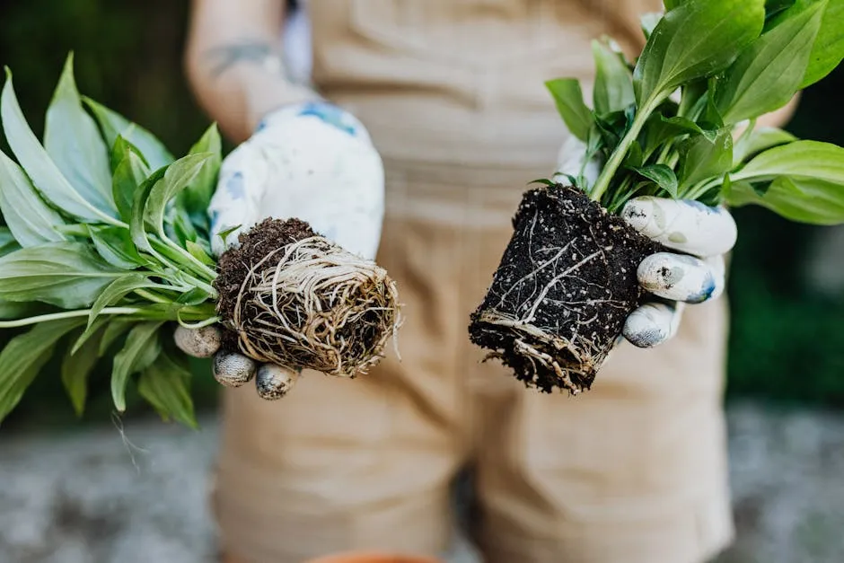 Person Holding Plants