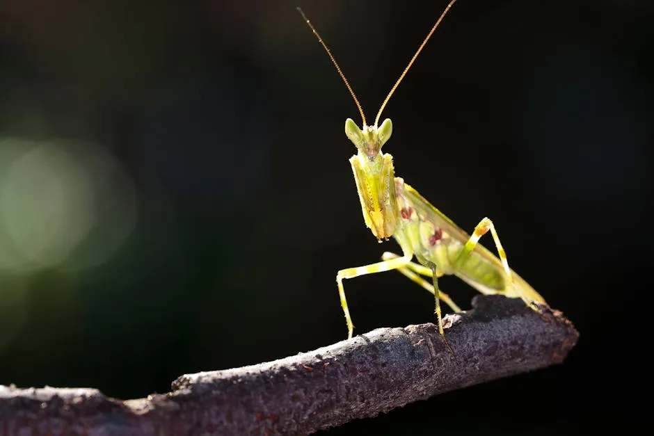 Close-up Photo of Green Praying Mantis