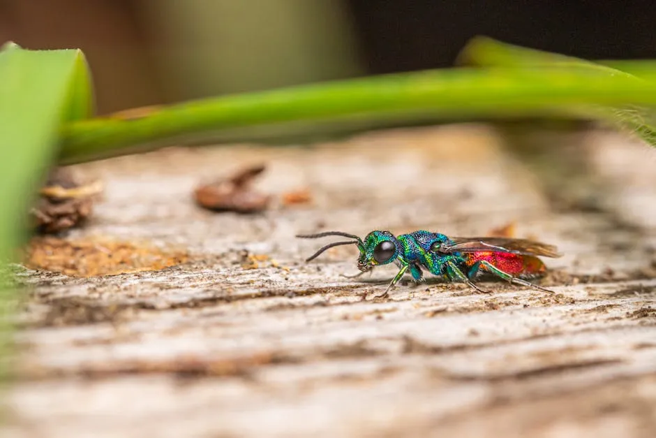 Close-Up Shot of a Cuckoo Wasp 