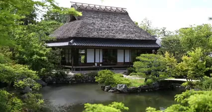 Horizontal video: Oriental architecture and landscaping 5855901. Duration: 6 seconds. Resolution: 4096x2160