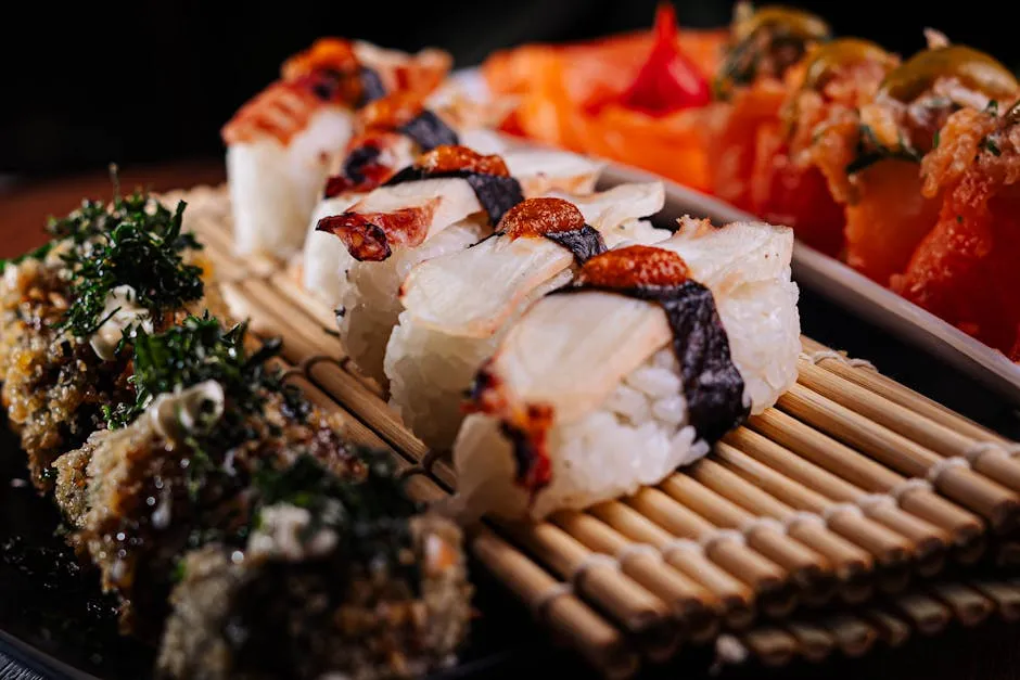 Exquisite Nigiri and Sushi Platter Close-up