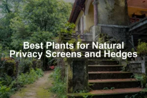 Featured image for Best Plants for Natural Privacy Screens and Hedges