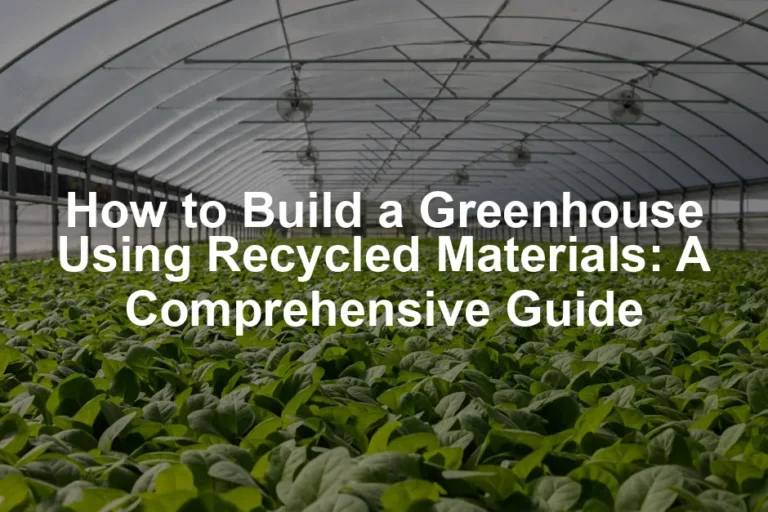 Featured image for How to Build a Greenhouse Using Recycled Materials: A Comprehensive Guide