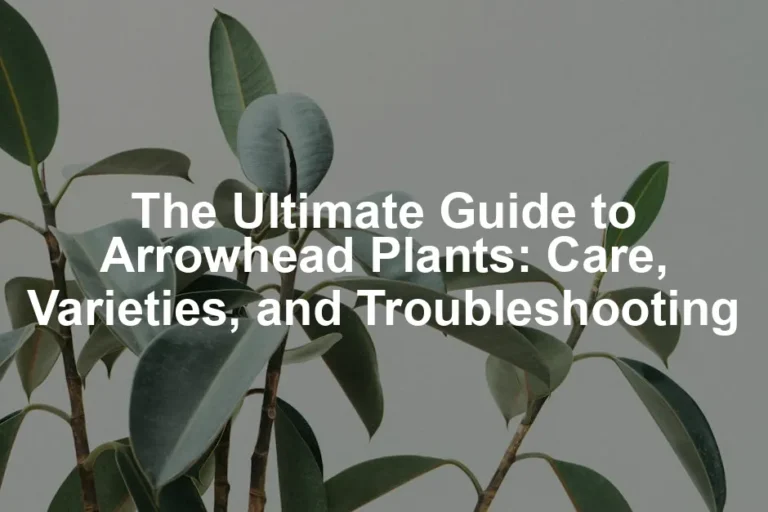 Featured image for The Ultimate Guide to Arrowhead Plants: Care, Varieties, and Troubleshooting