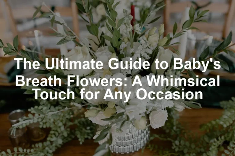 Featured image for The Ultimate Guide to Baby's Breath Flowers: A Whimsical Touch for Any Occasion