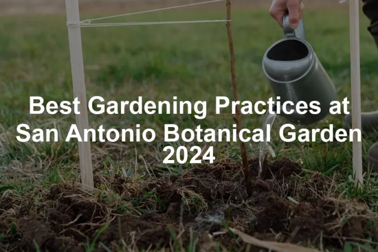 Featured image for Best Gardening Practices at San Antonio Botanical Garden 2024