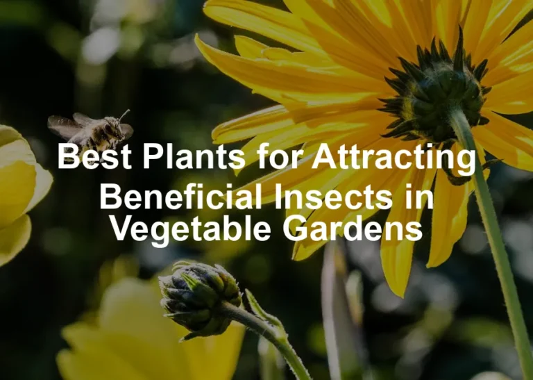 Featured image for Best Plants for Attracting Beneficial Insects in Vegetable Gardens