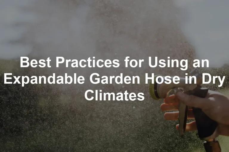 Featured image for Best Practices for Using an Expandable Garden Hose in Dry Climates