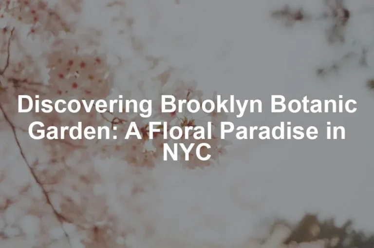 Featured image for Discovering Brooklyn Botanic Garden: A Floral Paradise in NYC