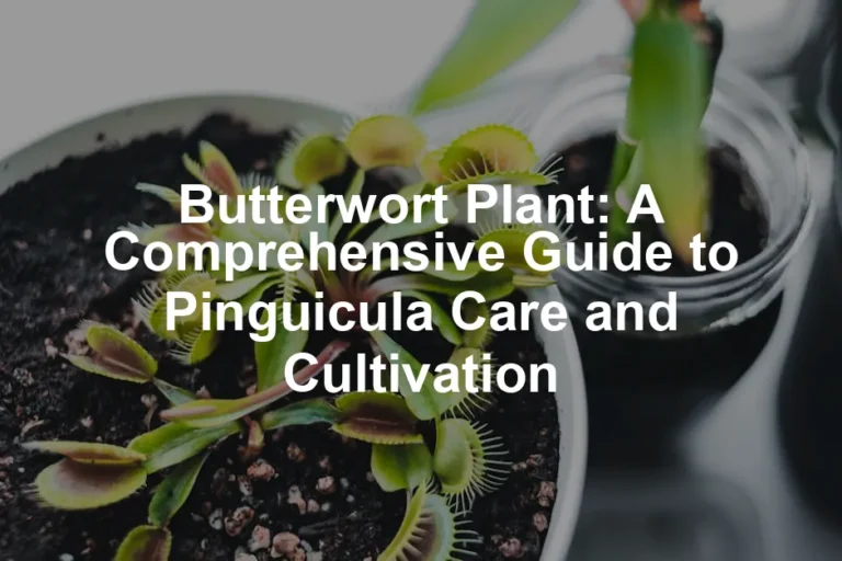 Featured image for Butterwort Plant: A Comprehensive Guide to Pinguicula Care and Cultivation