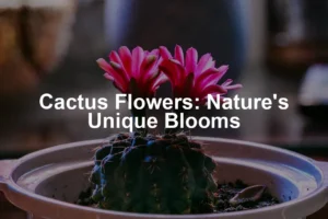 Featured image for Cactus Flowers: Nature's Unique Blooms