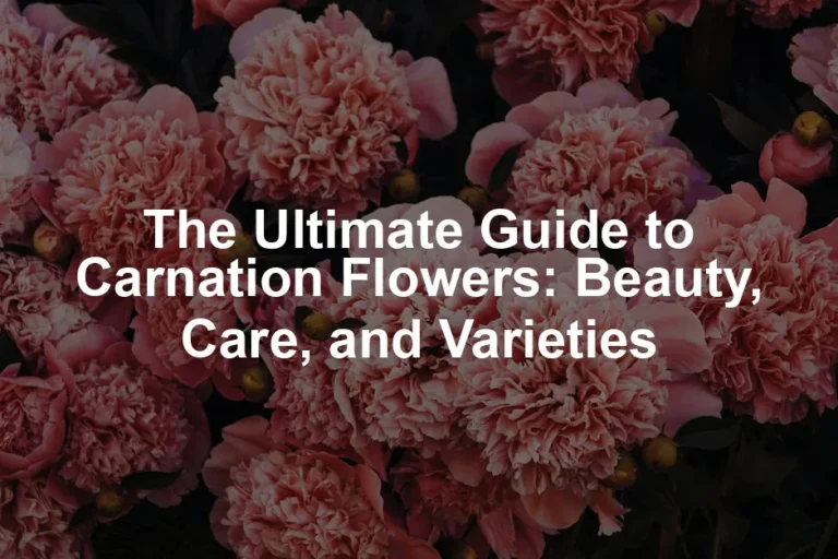 Featured image for The Ultimate Guide to Carnation Flowers: Beauty, Care, and Varieties