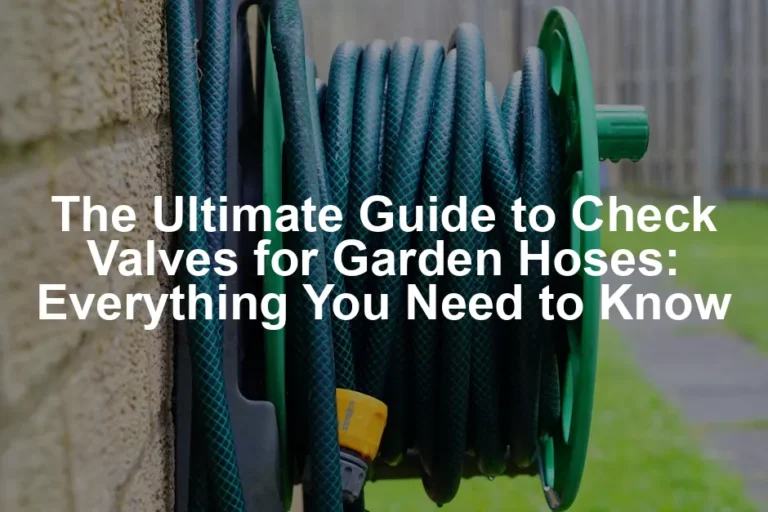 Featured image for The Ultimate Guide to Check Valves for Garden Hoses: Everything You Need to Know