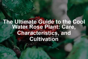 Featured image for The Ultimate Guide to the Cool Water Rose Plant: Care, Characteristics, and Cultivation