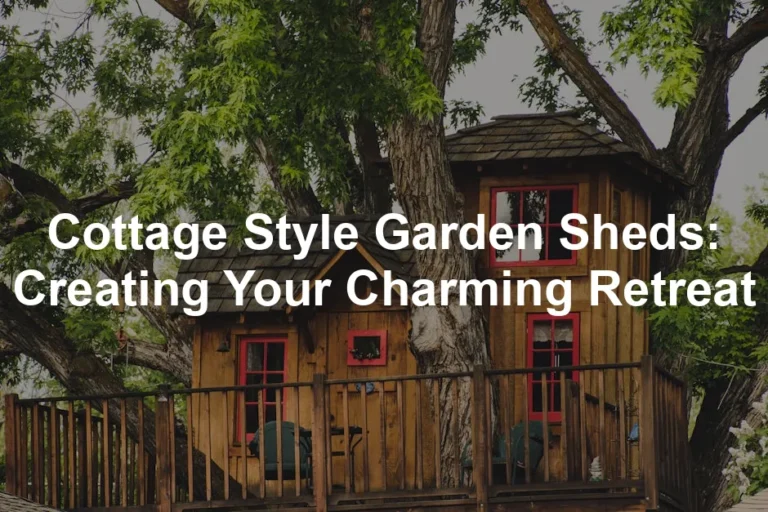 Featured image for Cottage Style Garden Sheds: Creating Your Charming Retreat