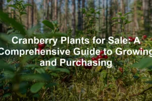Featured image for Cranberry Plants for Sale: A Comprehensive Guide to Growing and Purchasing