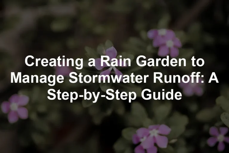 Featured image for Creating a Rain Garden to Manage Stormwater Runoff: A Step-by-Step Guide