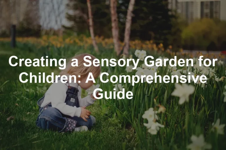 Featured image for Creating a Sensory Garden for Children: A Comprehensive Guide