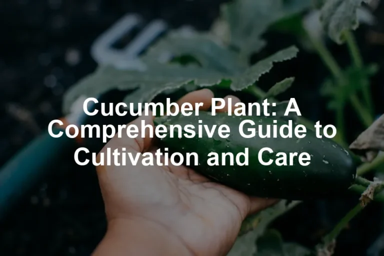 Featured image for Cucumber Plant: A Comprehensive Guide to Cultivation and Care