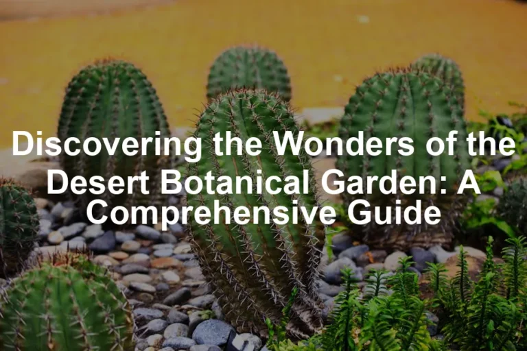 Featured image for Discovering the Wonders of the Desert Botanical Garden: A Comprehensive Guide