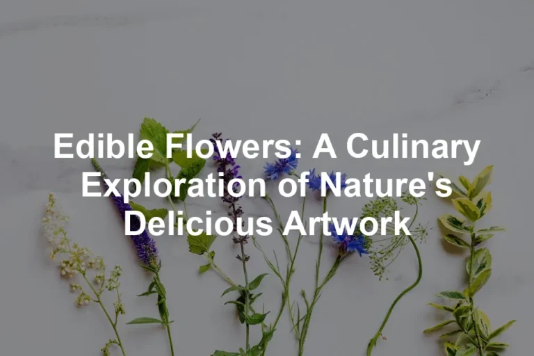 Featured image for Edible Flowers: A Culinary Exploration of Nature's Delicious Artwork