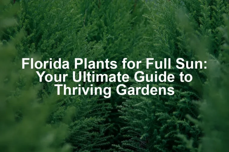 Featured image for Florida Plants for Full Sun: Your Ultimate Guide to Thriving Gardens