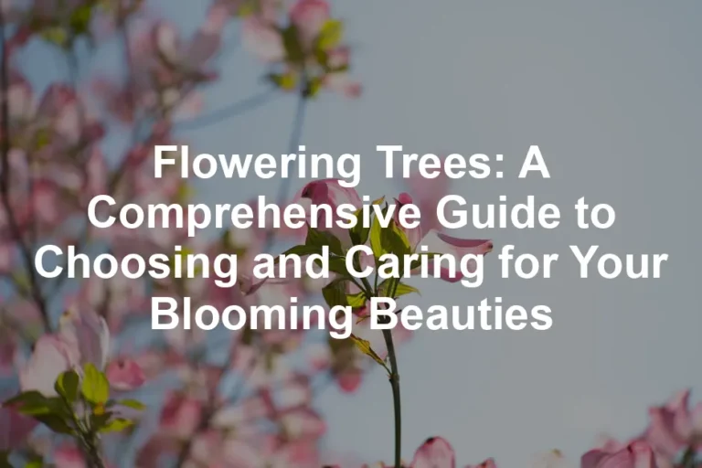 Featured image for Flowering Trees: A Comprehensive Guide to Choosing and Caring for Your Blooming Beauties