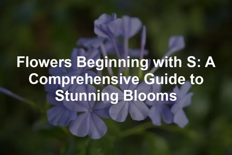 Featured image for Flowers Beginning with S: A Comprehensive Guide to Stunning Blooms