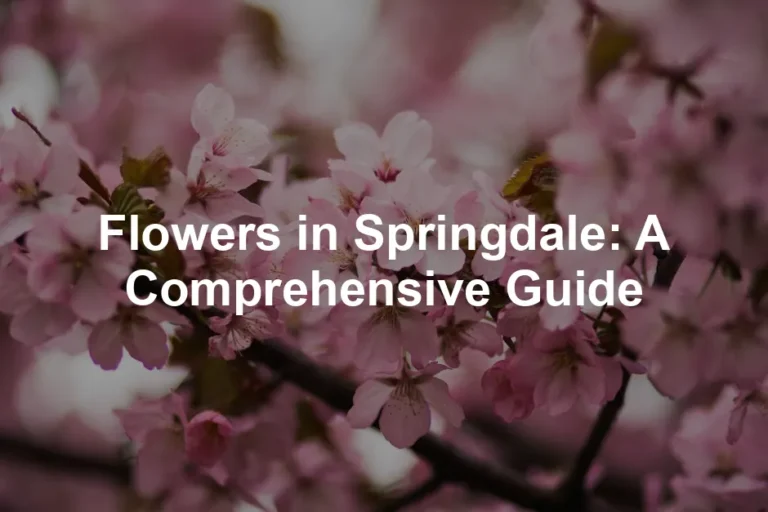 Featured image for Flowers in Springdale: A Comprehensive Guide