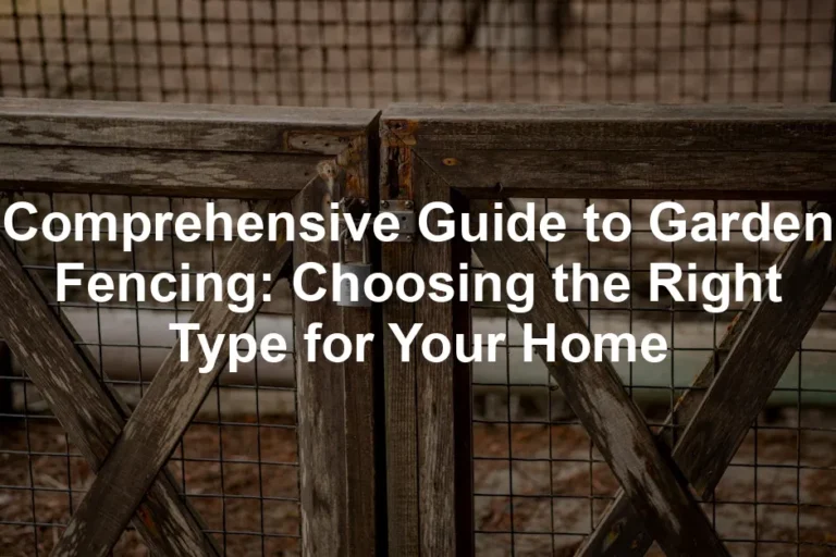 Featured image for Comprehensive Guide to Garden Fencing: Choosing the Right Type for Your Home