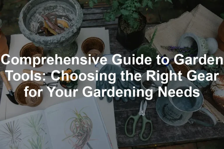 Featured image for Comprehensive Guide to Garden Tools: Choosing the Right Gear for Your Gardening Needs