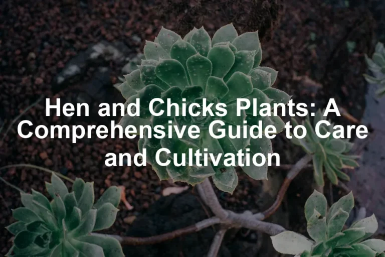 Featured image for Hen and Chicks Plants: A Comprehensive Guide to Care and Cultivation