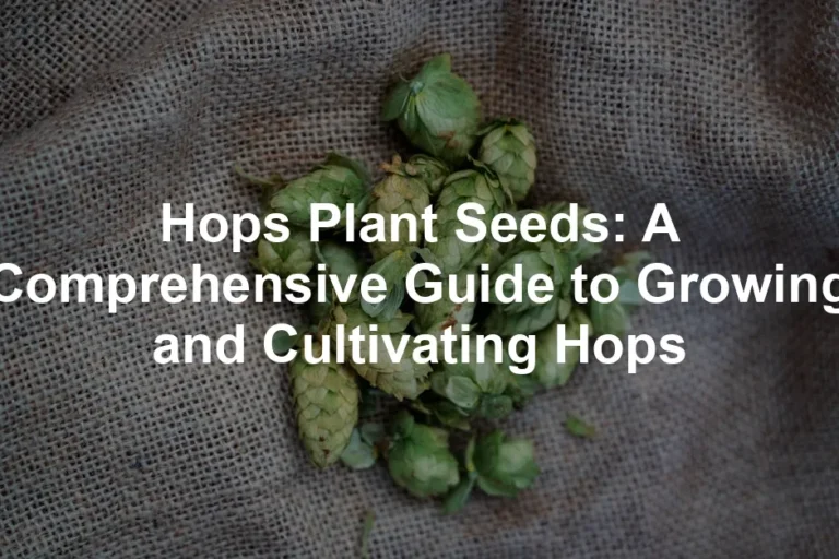 Featured image for Hops Plant Seeds: A Comprehensive Guide to Growing and Cultivating Hops