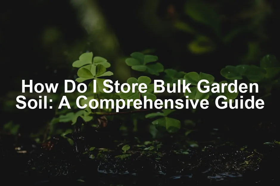 Featured image for How Do I Store Bulk Garden Soil: A Comprehensive Guide