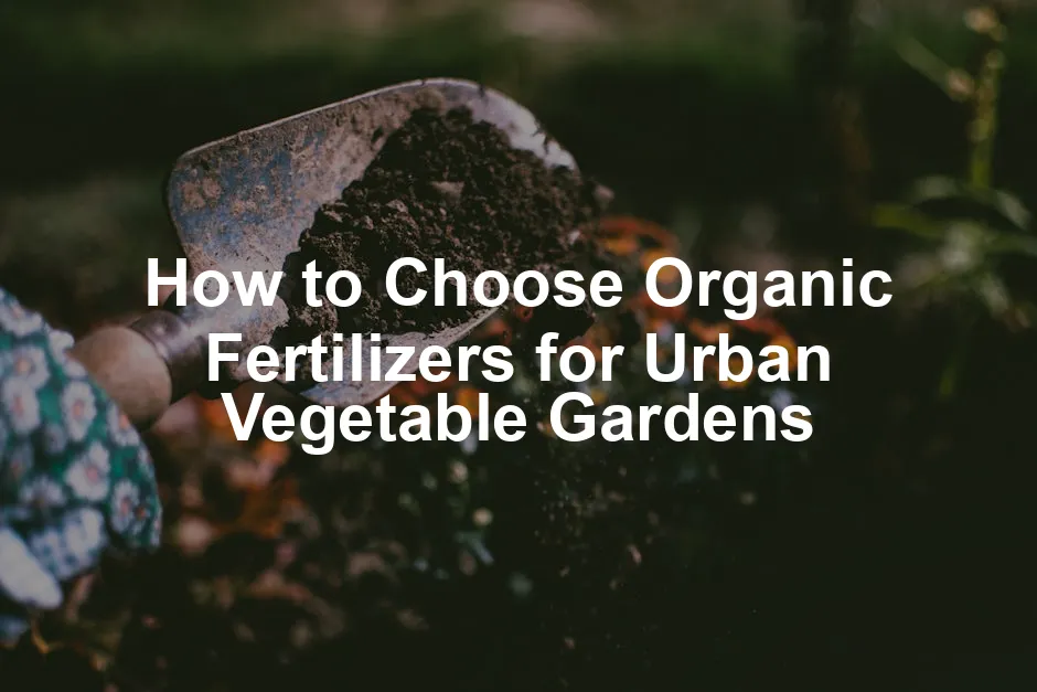 Featured image for How to Choose Organic Fertilizers for Urban Vegetable Gardens