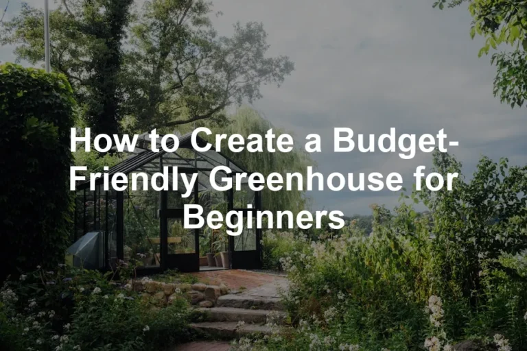 Featured image for How to Create a Budget-Friendly Greenhouse for Beginners