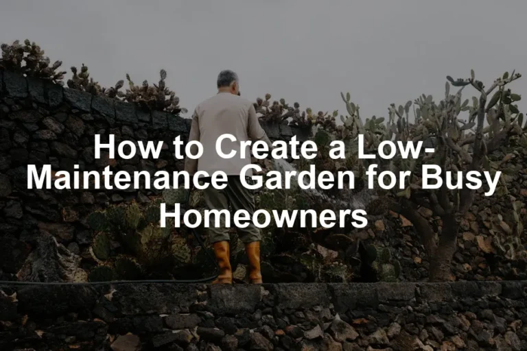 Featured image for How to Create a Low-Maintenance Garden for Busy Homeowners
