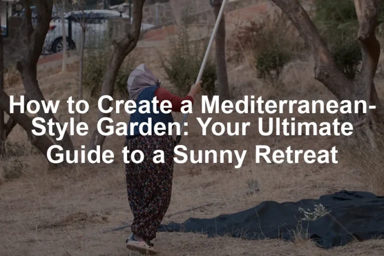 Featured image for How to Create a Mediterranean-Style Garden: Your Ultimate Guide to a Sunny Retreat