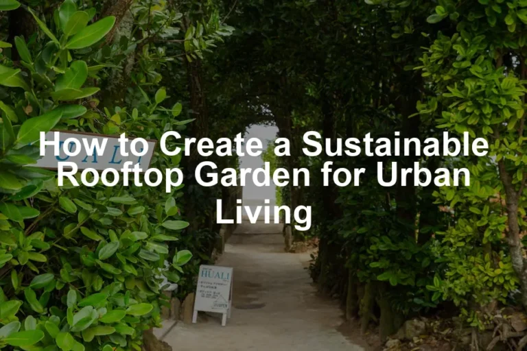 Featured image for How to Create a Sustainable Rooftop Garden for Urban Living