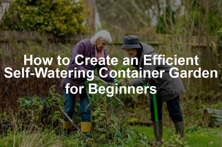 Featured image for How to Create an Efficient Self-Watering Container Garden for Beginners