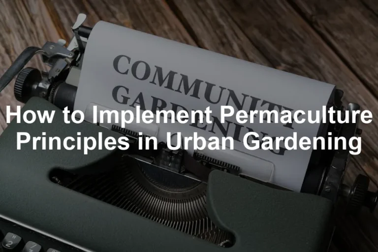 Featured image for How to Implement Permaculture Principles in Urban Gardening